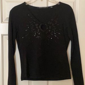 Black Keyhole Michelle Nicole Top Size M
